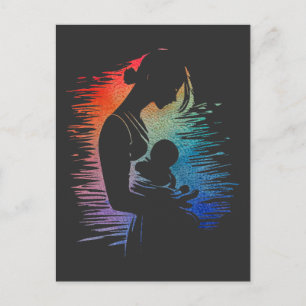 Mutter, die ihr Baby, ihre Mutter und ihre Babyski Postkarte