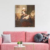 Mutter, die ihr Kind hält (von Rudolf Jordan) Leinwanddruck (Insitu (Wohnzimmer))