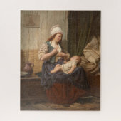 Mutter, die ihr Kind hält (von Rudolf Jordan) Puzzle (Vertikal)