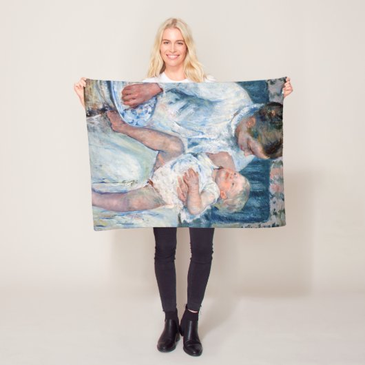 Mutter, die kurz davor ist, ihr schlampiges Kind, Fleecedecke (Beispiel)