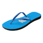 Mutter Dolphin Liebe Flip Flops Badesandalen (Schrägansicht)