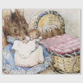 Mutter Dormaus und ihr Kind - Beatrix Potter Geschenkpapier (Flach)