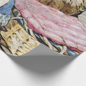 Mutter Dormaus und ihr Kind - Beatrix Potter Geschenkpapier (Ecke)