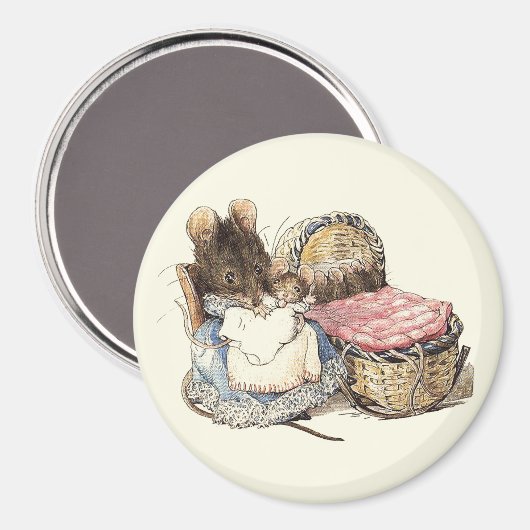 Mutter Dormaus und Kinder Magnet (Vorderseite/Rückseite)
