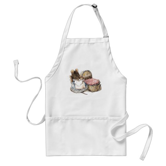 Mutter Dormouse Baby Dusche Schürze (Vorne)