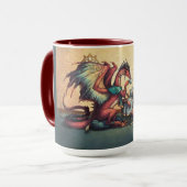 Mutter-Drache und junger Becher Tasse (Vorderseite Links)