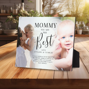 'MUTTER' du bist die Beste' Foto Name & Zitat Fotoplatte