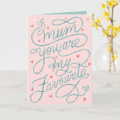 Mutter, du bist mein Lieblingsschriftsteller am Mu Karte (Gelbe Blume)