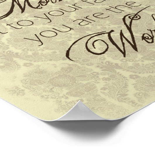 Mutter, du bist Weltposter Poster (Ecke)