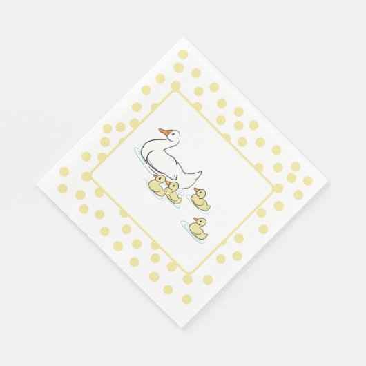 Mutter Duck and Duckling Baby Showpaper Napkin Serviette (Ecke)