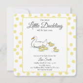 Mutter Duck and Ducklings Babydusche Einladung (Vorderseite)