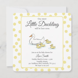 Mutter Duck and Ducklings Babydusche Einladung