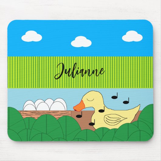 Mutter Duck in der Nähe des Wassers singen: Mousepad (Vorne)