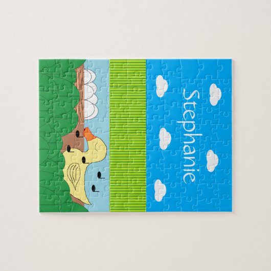 Mutter Duck in der Nähe des Wassers singen: Puzzle (Horizontal)