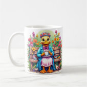 Mutter Duck trinken Kaffee Zitat farbenfrohe Blume Kaffeetasse (Links)