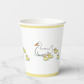 Mutter Duck und Ducklings Baby Dusche Papiertasse Pappbecher (Rückseite)