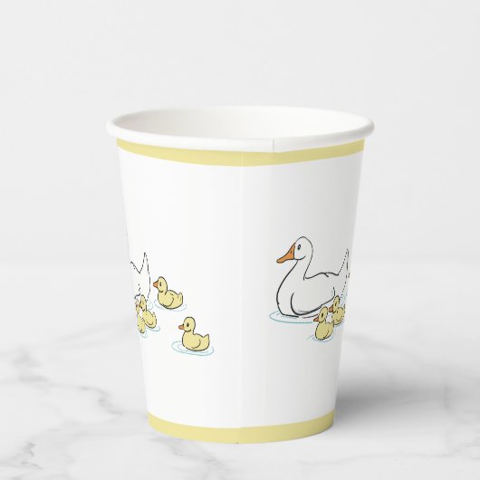 Mutter Duck und Ducklings Baby Dusche Papiertasse Pappbecher (Rechts)
