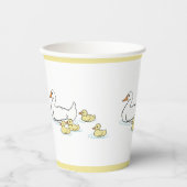 Mutter Duck und Ducklings Baby Dusche Papiertasse Pappbecher (Vorderseite)