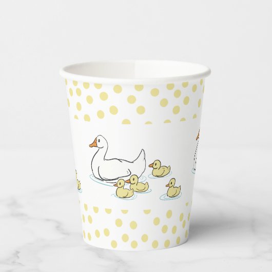 Mutter Duck und Ducklings Baby Dusche Papiertasse Pappbecher (Links)