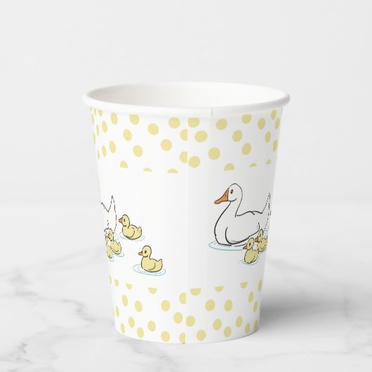 Mutter Duck und Ducklings Baby Dusche Papiertasse Pappbecher (Rechts)