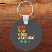 Mutter Ehefrau. Mutter. Binge-Watching-Legende, Lu Schlüsselanhänger (Vorderseite)