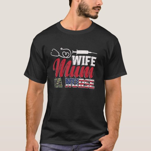 Mutter Ehefrau VA Krankenschwester T-Shirt (Vorderseite)