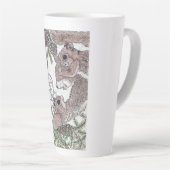 Mutter Eichhörnchen mit Kits Milchtasse (Rechte Ecke)