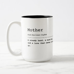 Mutter - eine stetige Hand Zweifarbige Tasse