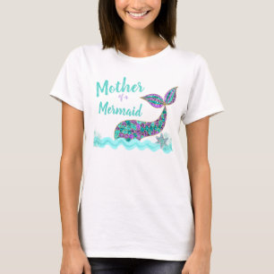 Mutter einer Meerjungfrau, Geburtstagsparty-Hemd T-Shirt