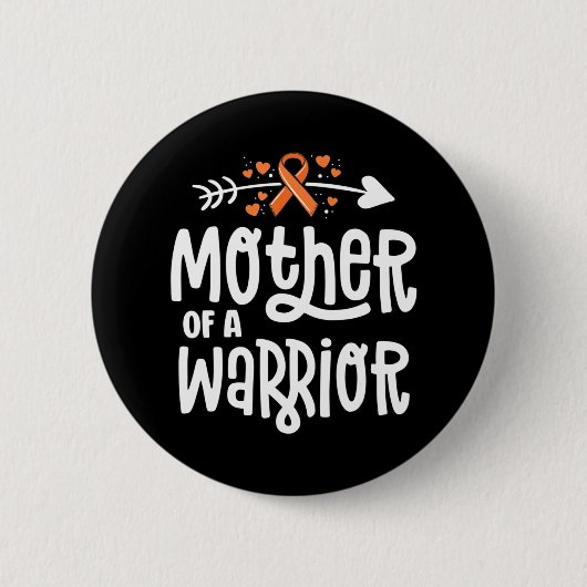 Mutter einer Warrior-Mama Leukämie Krebs Awa Button (Vorderseite)