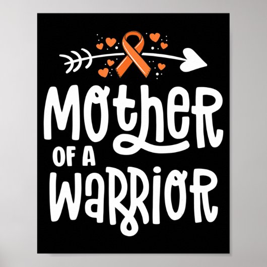 Mutter einer Warrior-Mama Leukämie Krebs Awa Poster (Vorne)