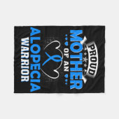 Mutter eines Alopezie-Kriegers Fleecedecke (Vorderseite (Horizontal))