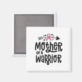Mutter eines Brustkrebses einer Kriegerin, rosa Ri Magnet (Vorderseite/Rückseite)
