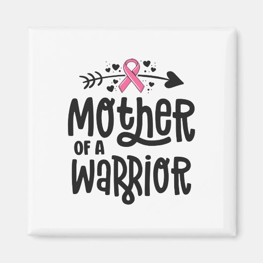Mutter eines Brustkrebses einer Kriegerin, rosa Ri Magnet (Vorne)