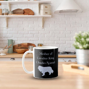 Mutter eines Cavalier King Charles Spaniels Silber Kaffeetasse