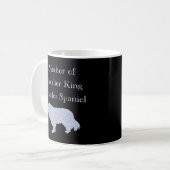Mutter eines Cavalier King Charles Spaniels Silber Kaffeetasse (Vorderseite Links)