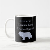 Mutter eines Cavalier King Charles Spaniels Silber Kaffeetasse (Links)