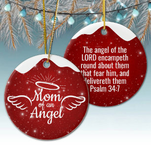 Mutter eines Engels Goldenes christliches Weihnach Keramik Ornament