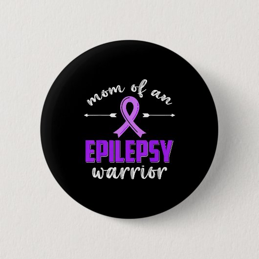 Mutter eines Epilepsie-Kriegers Epilepsie-Bewussts Button (Vorderseite)