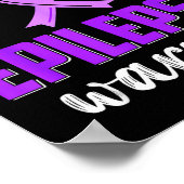 Mutter eines Epilepsie-Kriegers Epilepsie-Bewussts Poster (Ecke)