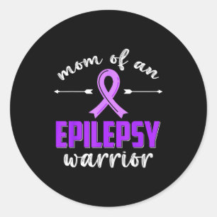 Mutter eines Epilepsie-Kriegers Epilepsie-Bewussts Runder Aufkleber