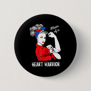 Mutter eines Herzens Kriegers CHD Bewusstsein Ange Button