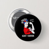 Mutter eines Herzens Kriegers CHD Bewusstsein Ange Button (Vorne & Hinten)