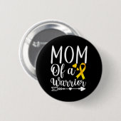 Mutter eines Kriegers Bewusstsein für Kinderkrebs Button (Vorne & Hinten)