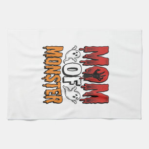 Mutter eines Monsters Vintage Halloween-Shirt-Desi Geschirrtuch