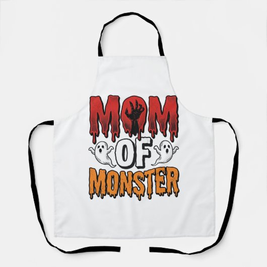 Mutter eines Monsters Vintage Halloween-Shirt-Desi Schürze (Vorderseite)