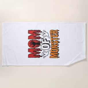 Mutter eines Monsters Vintage Halloween-Shirt-Desi Strandtuch