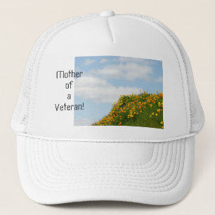 Mutter eines Veteranen! Trucker-Mützen weiß Blue S Truckerkappe