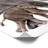 Mutter Elefant mit Baby Elephant Poster (Ecke)