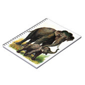 Mutter-Elefant mit Kalb Notizblock (Linke Seite)